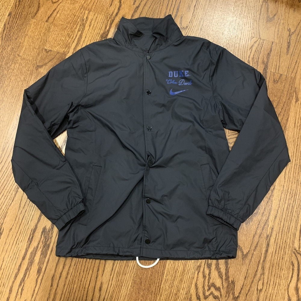 Duke Blue Devils Nike Full Button Up Coaches Repel Jacket Men's Small FJ8959-010